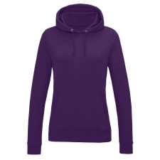 Just Hoods Női kapucnis pulóver bolyhozott belsővel AWJH001F, Purple-M női pulóver, kardigán