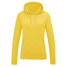 Just Hoods Női kapucnis pulóver bolyhozott belsővel AWJH001F, Sun Yellow-XL női pulóver, kardigán