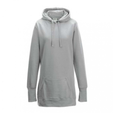 Just Hoods Női kapucnis pulóver Just Hoods AWJH005 Girlie Longline Hoodie -L, Heather Grey