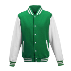 Just Hoods patentos vastag férfi pulóver AWJH043, Kelly Green/Arctic White-XL