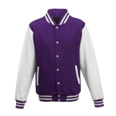 Just Hoods patentos vastag férfi pulóver AWJH043, Purple/Arctic White-2XL