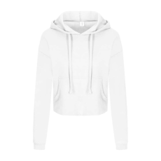 Just Hoods rövid derkú Női kapucnis pulóver AWJH016, Arctic White-XXS