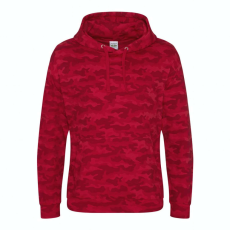 Just Hoods Terpmintás kapucnis pulóver, Just Hoods AWJH014, Red Camo-XL