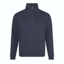Just Hoods Uniszex 1/4 cipzáras galléros pulóver AWJH046, New French Navy-2XL férfi pulóver, kardigán