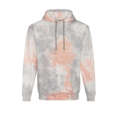 Just Hoods Uniszex batikolt kapucnis pulóver AWJH022, Grey Pink Marble-M