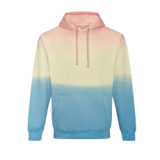 Just Hoods Uniszex batikolt kapucnis pulóver AWJH022, Pastel Sunset Dip-M
