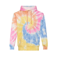 Just Hoods Uniszex batikolt kapucnis pulóver AWJH022, Tie-Dye Swirl-XS férfi pulóver, kardigán