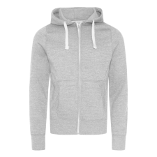 Just Hoods Uniszex cipzáros-kapucnis férfi pulóver AWJH052, Heather Grey-S férfi pulóver, kardigán