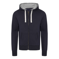 Just Hoods Uniszex cipzáros-kapucnis férfi pulóver AWJH052, New French Navy-XL férfi pulóver, kardigán