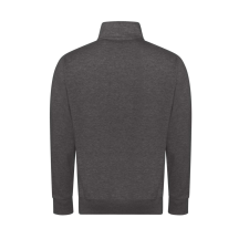 Just Hoods Uniszex cipzáros pulóver oldalsó zsebekkel AWJH147, Charcoal-2XL férfi pulóver, kardigán