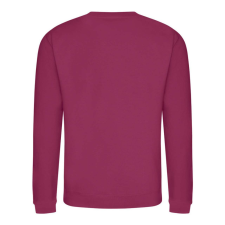 Just Hoods Uniszex hagyományos szabású kereknyakú pulóver AWJH030, Cranberry-XS férfi pulóver, kardigán