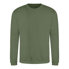 Just Hoods Uniszex hagyományos szabású kereknyakú pulóver AWJH030, Earthy Green-2XL