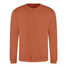 Just Hoods Uniszex hagyományos szabású kereknyakú pulóver AWJH030, Ginger Biscuit-XS