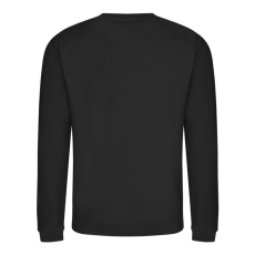 Just Hoods Uniszex hagyományos szabású kereknyakú pulóver AWJH030, Jet Black-5XL