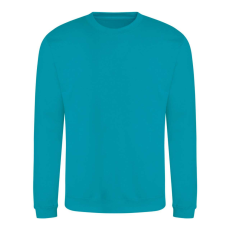 Just Hoods Uniszex hagyományos szabású kereknyakú pulóver AWJH030, Lagoon Blue-2XL