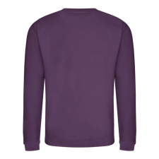 Just Hoods Uniszex hagyományos szabású kereknyakú pulóver AWJH030, Plum-XL férfi pulóver, kardigán