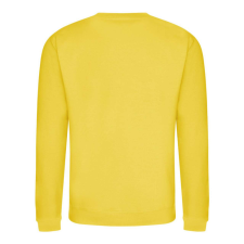 Just Hoods Uniszex hagyományos szabású kereknyakú pulóver AWJH030, Sun Yellow-S férfi pulóver, kardigán