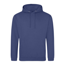 Just Hoods Uniszex kapucnis pulóver Just Hoods AWJH001 College Hoodie -M, Denim Blue női pulóver, kardigán