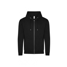 Just Hoods Uniszex kapucnis pulóver Just Hoods AWJH250 Organic Zoodie -M, Deep Black