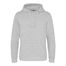 Just Hoods Uniszex kenguruzsebes kapucnis vastag pulóver AWJH101, Heather Grey-2XL