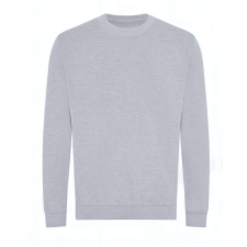 Just Hoods Uniszex kereknyakú organikus pulóver AWJH230, Heather Grey-XL férfi pulóver, kardigán
