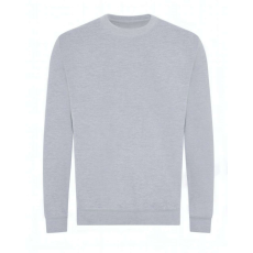 Just Hoods Uniszex kereknyakú organikus pulóver AWJH230, Heather Grey-XS