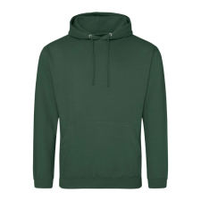Just Hoods Uniszex laza szabású kapucnis pulóver AWJH001, Bottle Green-L férfi pulóver, kardigán