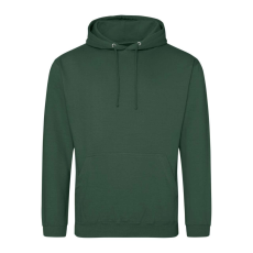 Just Hoods Uniszex laza szabású kapucnis pulóver AWJH001, Bottle Green-XS