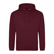 Just Hoods Uniszex laza szabású kapucnis pulóver AWJH001, Burgundy-3XL férfi pulóver, kardigán