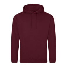 Just Hoods Uniszex laza szabású kapucnis pulóver AWJH001, Burgundy-4XL