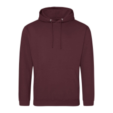 Just Hoods Uniszex laza szabású kapucnis pulóver AWJH001, Burgundy Smoke-2XL férfi pulóver, kardigán