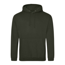 Just Hoods Uniszex laza szabású kapucnis pulóver AWJH001, Combat Green-S férfi pulóver, kardigán