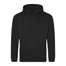Just Hoods Uniszex laza szabású kapucnis pulóver AWJH001, Deep Black-S férfi pulóver, kardigán
