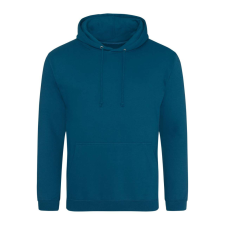 Just Hoods Uniszex laza szabású kapucnis pulóver AWJH001, Deep Sea Blue-L férfi pulóver, kardigán