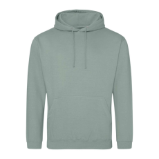 Just Hoods Uniszex laza szabású kapucnis pulóver AWJH001, Dusty Green-XS