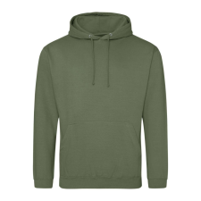 Just Hoods Uniszex laza szabású kapucnis pulóver AWJH001, Earthy Green-XL férfi pulóver, kardigán