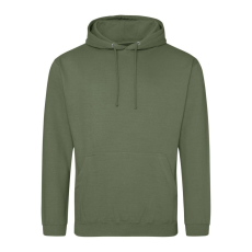 Just Hoods Uniszex laza szabású kapucnis pulóver AWJH001, Earthy Green-XS