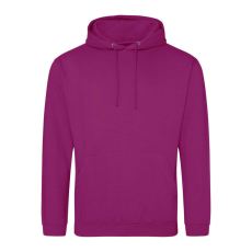 Just Hoods Uniszex laza szabású kapucnis pulóver AWJH001, Festival Fuchsia-M