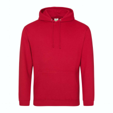 Just Hoods Uniszex laza szabású kapucnis pulóver AWJH001, Fire Red-4XL férfi pulóver, kardigán