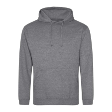 Just Hoods Uniszex laza szabású kapucnis pulóver AWJH001, Graphite Heather-S férfi pulóver, kardigán