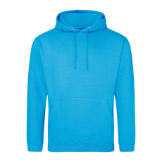 Just Hoods Uniszex laza szabású kapucnis pulóver AWJH001, Hawaiian Blue-L