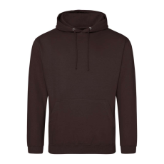 Just Hoods Uniszex laza szabású kapucnis pulóver AWJH001, Hot Chocolate-S