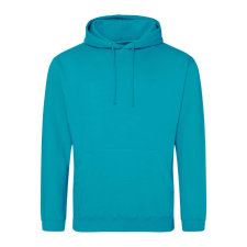 Just Hoods Uniszex laza szabású kapucnis pulóver AWJH001, Lagoon Blue-XS férfi pulóver, kardigán