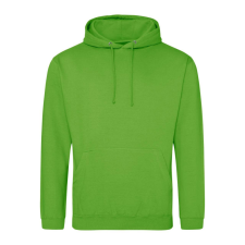 Just Hoods Uniszex laza szabású kapucnis pulóver AWJH001, Lime Green-M férfi pulóver, kardigán