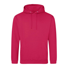 Just Hoods Uniszex laza szabású kapucnis pulóver AWJH001, Lipstick Pink-L