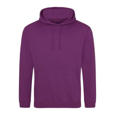 Just Hoods Uniszex laza szabású kapucnis pulóver AWJH001, Magenta Magic-2XL