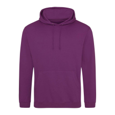 Just Hoods Uniszex laza szabású kapucnis pulóver AWJH001, Magenta Magic-M férfi pulóver, kardigán