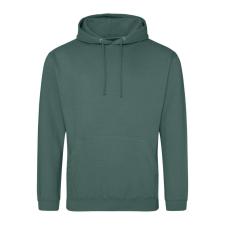 Just Hoods Uniszex laza szabású kapucnis pulóver AWJH001, Moss Green-L férfi pulóver, kardigán