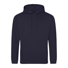 Just Hoods Uniszex laza szabású kapucnis pulóver AWJH001, New French Navy-5XL