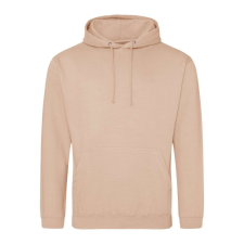 Just Hoods Uniszex laza szabású kapucnis pulóver AWJH001, Peach Perfect-L férfi pulóver, kardigán